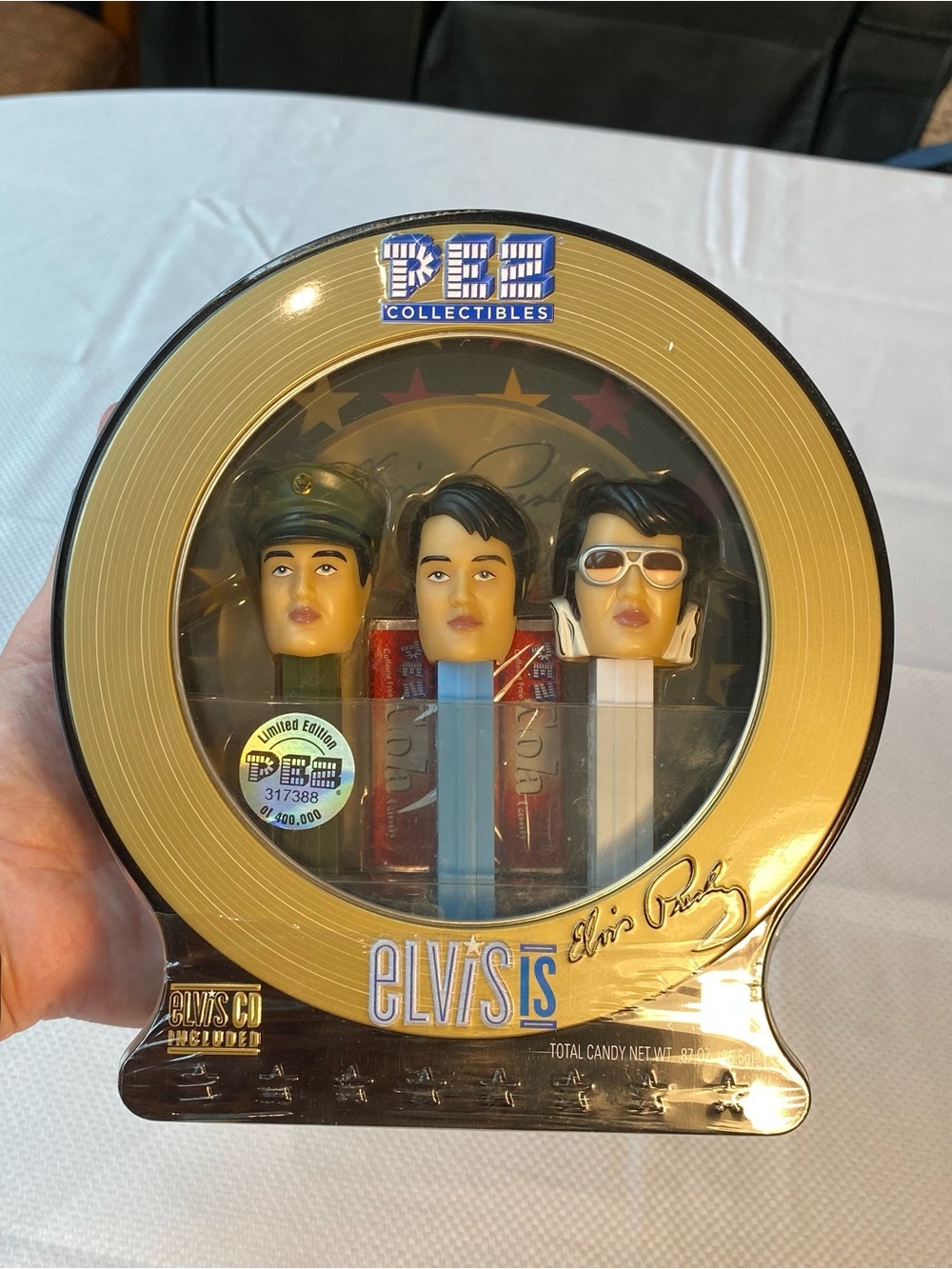 Elvis Is Elvis Gold Collectible PEZ Dispensers - CD included